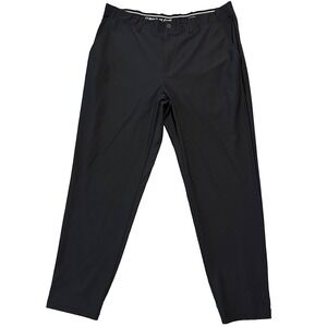 U Suck At Golf Pants Men's 38x30 Black‎ Tech Chino Joggers Elastic Taper